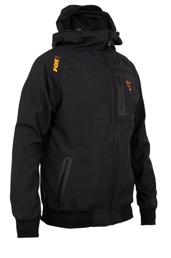 Fox Collection Black/Orange Shell Hoody 1 Fox Collection Black/Orange Shell Hoody