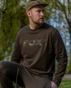 Fox Khaki/Camo Long Sleeve T-Shirt -Cheap Predator Pro Tackle Store ac5a15ace5f2befa