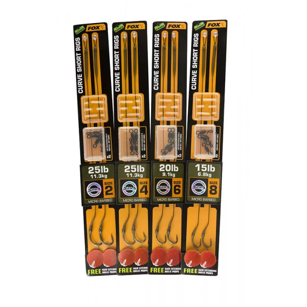 Fox Edges Curve Short Rigs Size 8 (2 Pcs) 1 Fox Edges Curve Short Rigs Size 8 (2 Pcs)