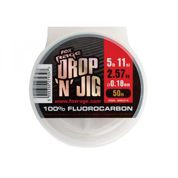 Fox Rage Drop 'N' Jig Fluorocarbon (50m) 1 Fox Rage Drop 'N' Jig Fluorocarbon (50m)